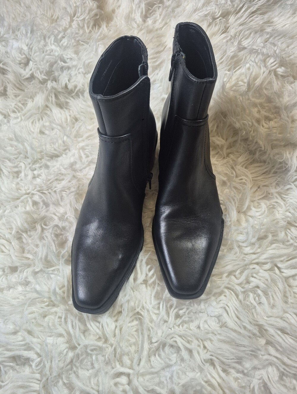 Classic Dolce Vita Black Leather Ankle Boots - Women